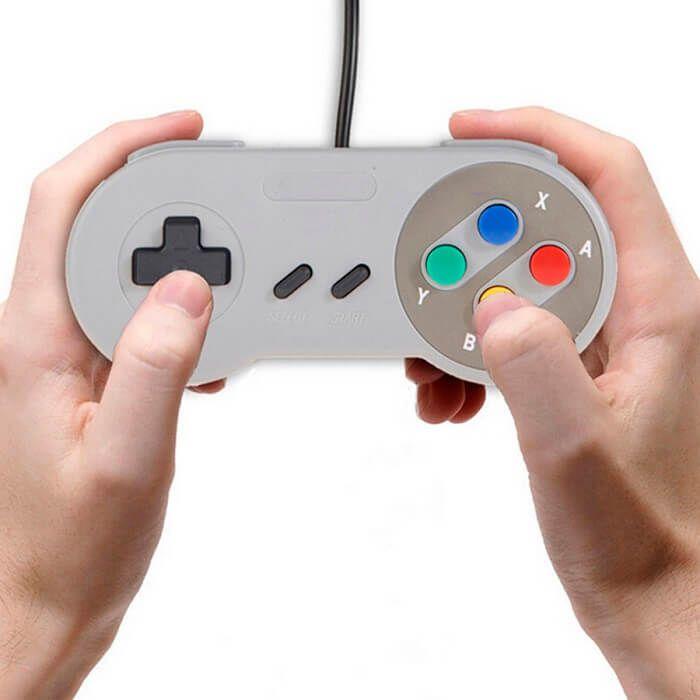 Controle Super Nintendo Snes Joystick Usb Jogos Emulador PC - LPS-601