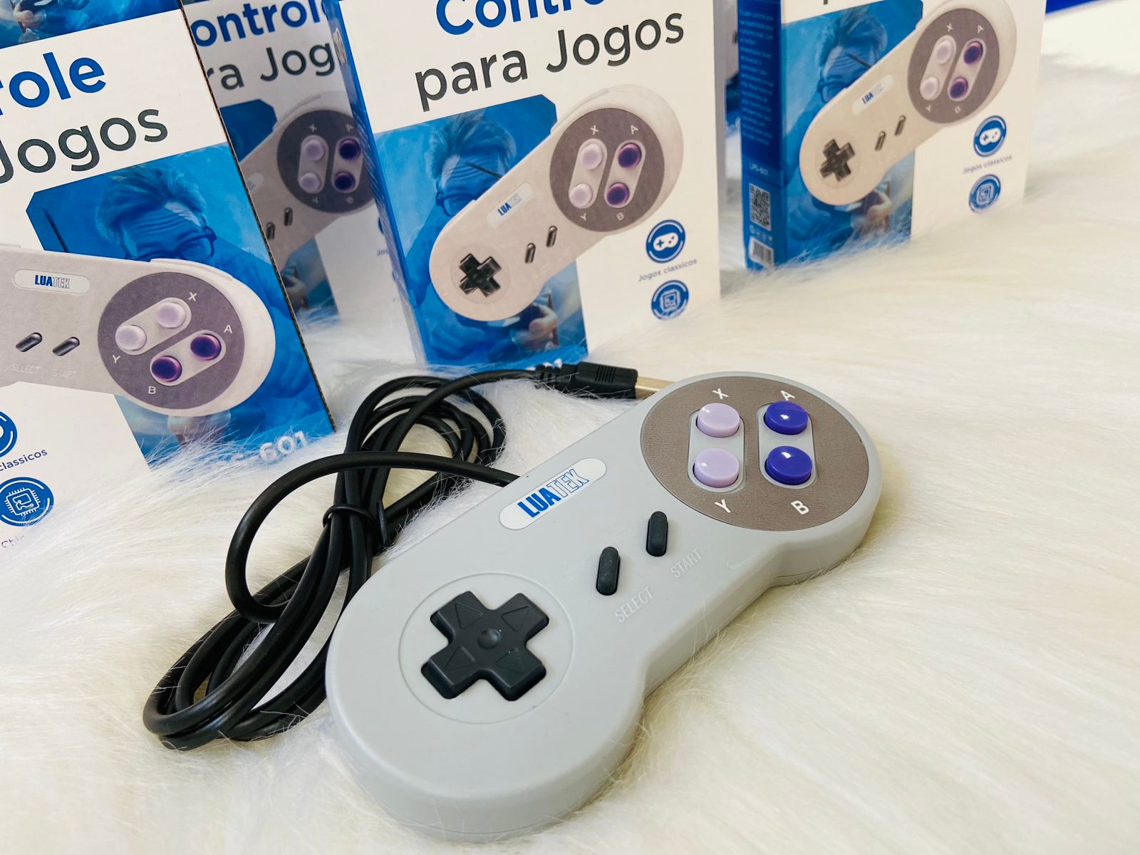 Controle Super Nintendo Snes Joystick Usb Jogos Emulador PC - LPS-601