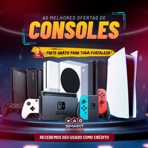 Xbox 360 Destravado C/ 2 controles + 100 Jogos Digitais – Smart Games